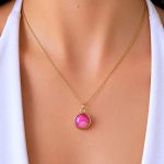 Pembe Aura Kolye